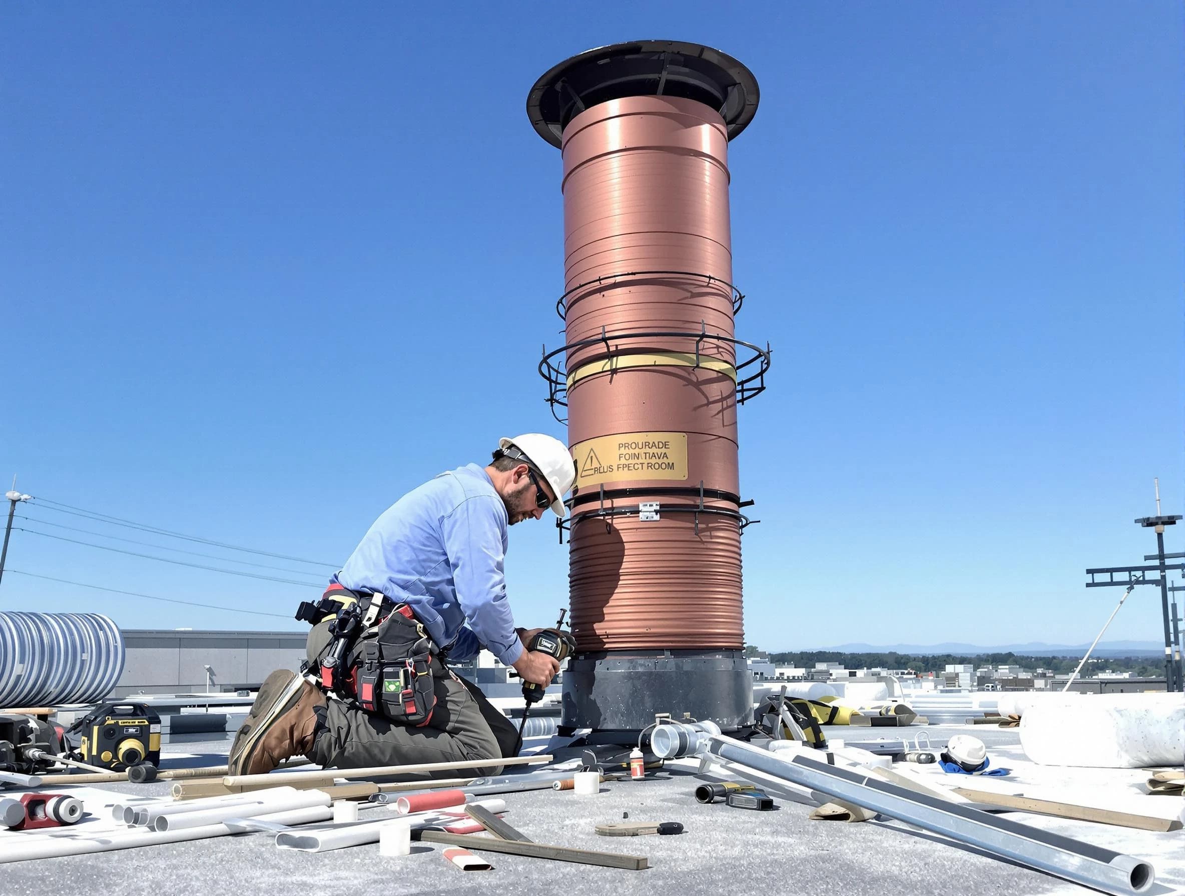 Installed chimney liner by Denver Chimney Sweep in Denver, CO