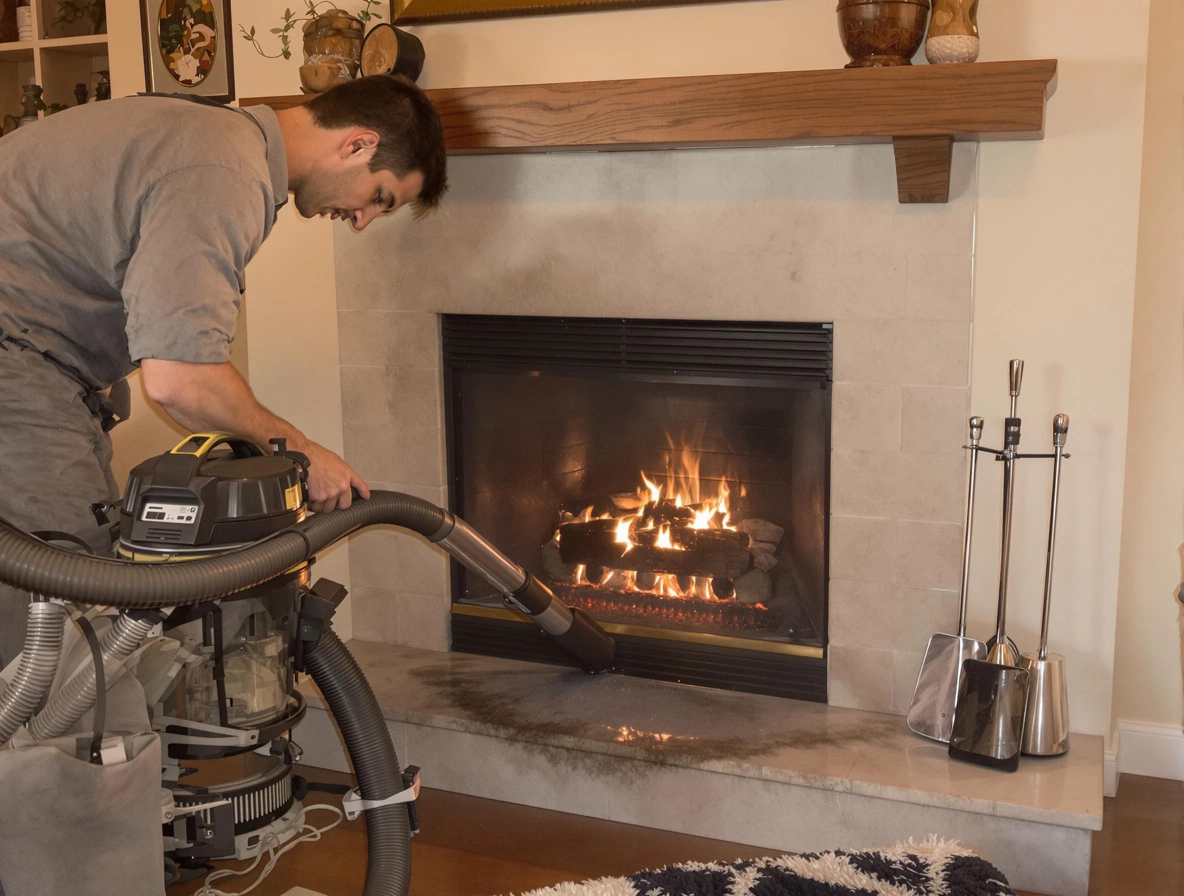 Routine fireplace upkeep by Denver Chimney Sweep in Denver, CO