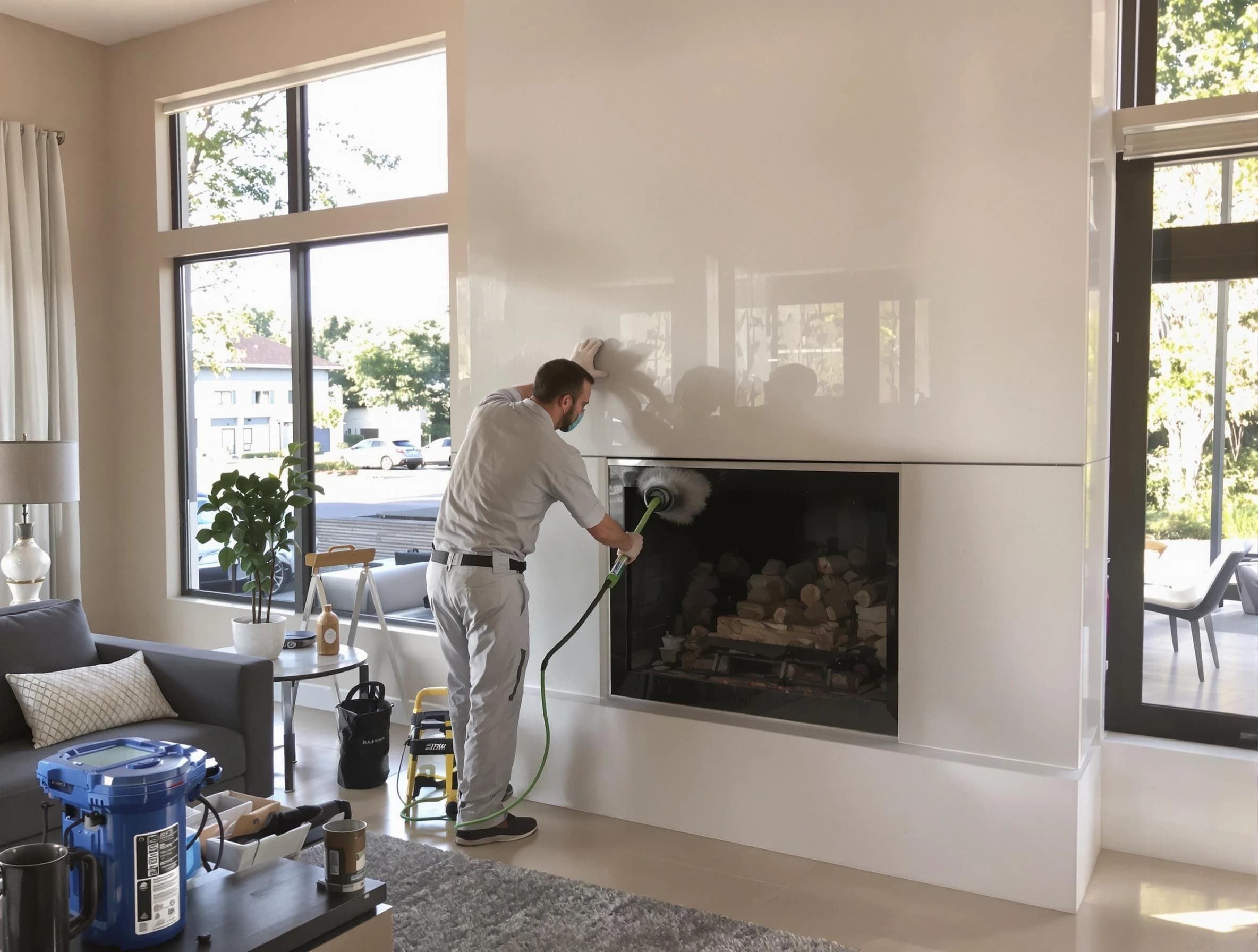 Denver Chimney Sweep performing thorough soot removal in Denver, CO