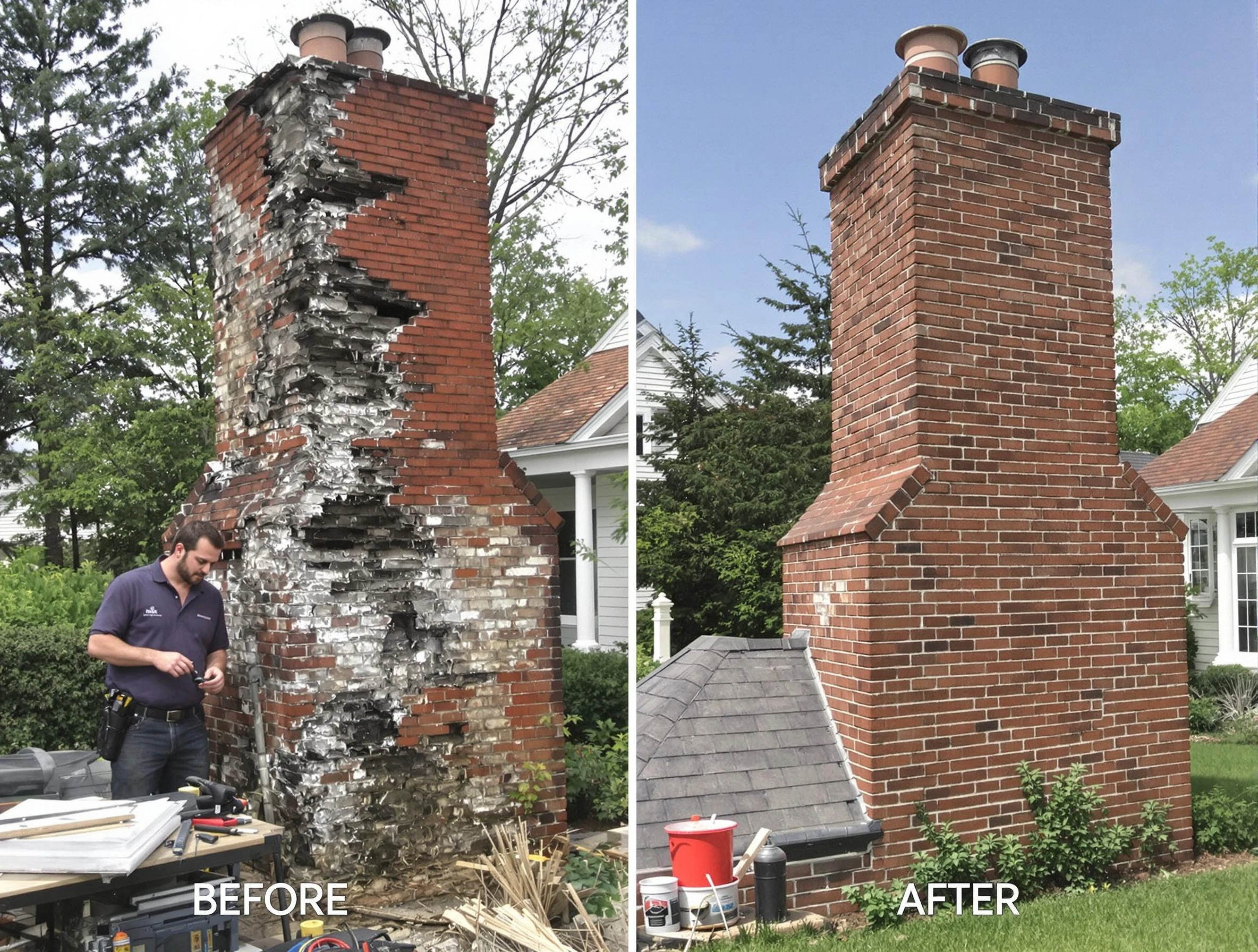 Denver Chimney Sweep performing a full chimney restoration in Denver, CO